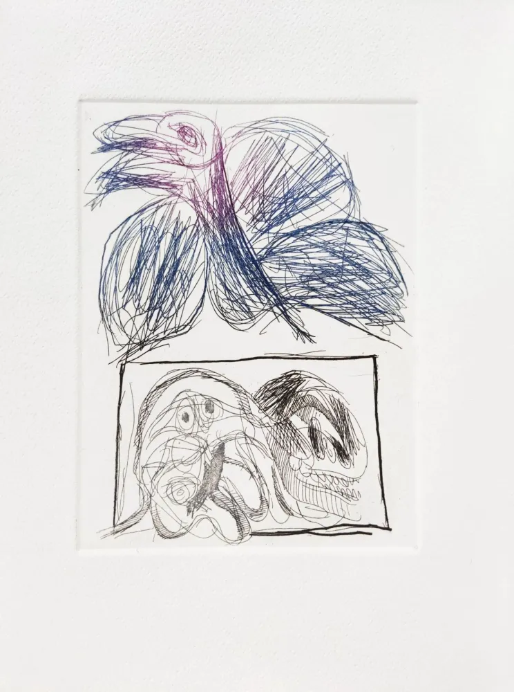 蚀刻飞尘法 Alechinsky - Commentaire de Personnage