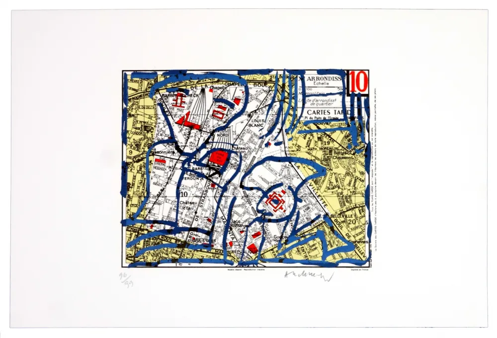 石版画 Alechinsky - Dixième arrondissement (Paris)