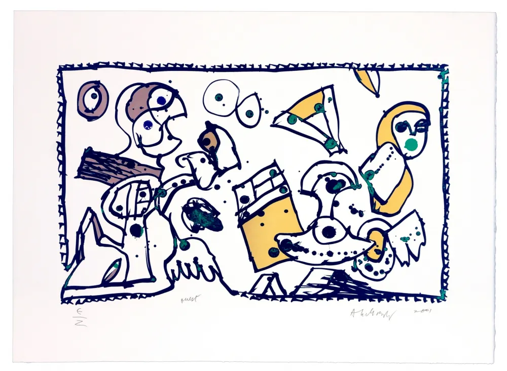 石版画 Alechinsky - En route (Ouest)