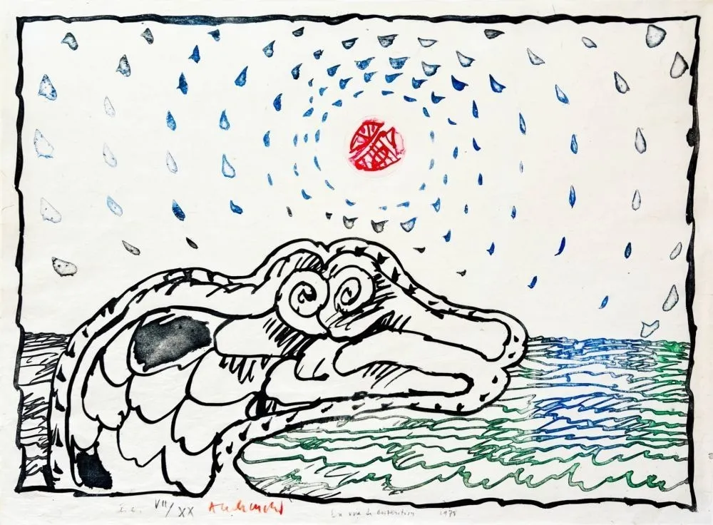 蚀刻飞尘法 Alechinsky - En voie de disparition