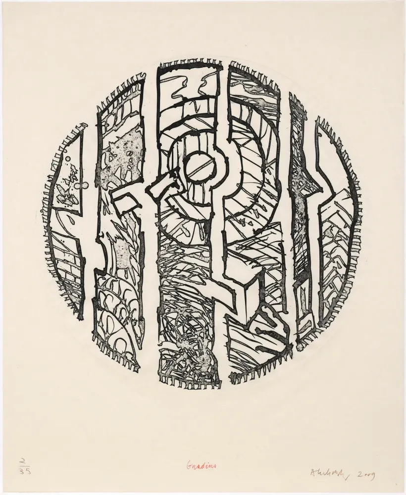 蚀刻版画 Alechinsky - Gradins