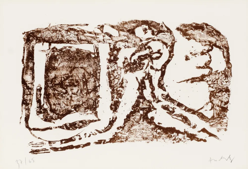 石版画 Alechinsky - La reine des murs VI: Quittez cette entrechambre et parlez de l'une