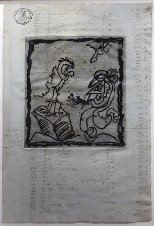 蚀刻版画 Alechinsky - Le dimanche du comptable