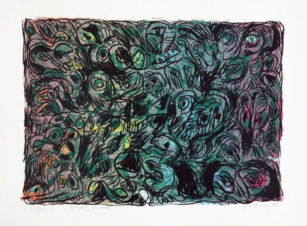 石版画 Alechinsky - Les yeux ouverts