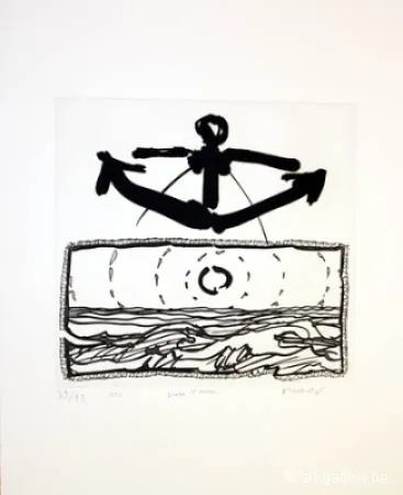 版画 Alechinsky - Lever l'ancre