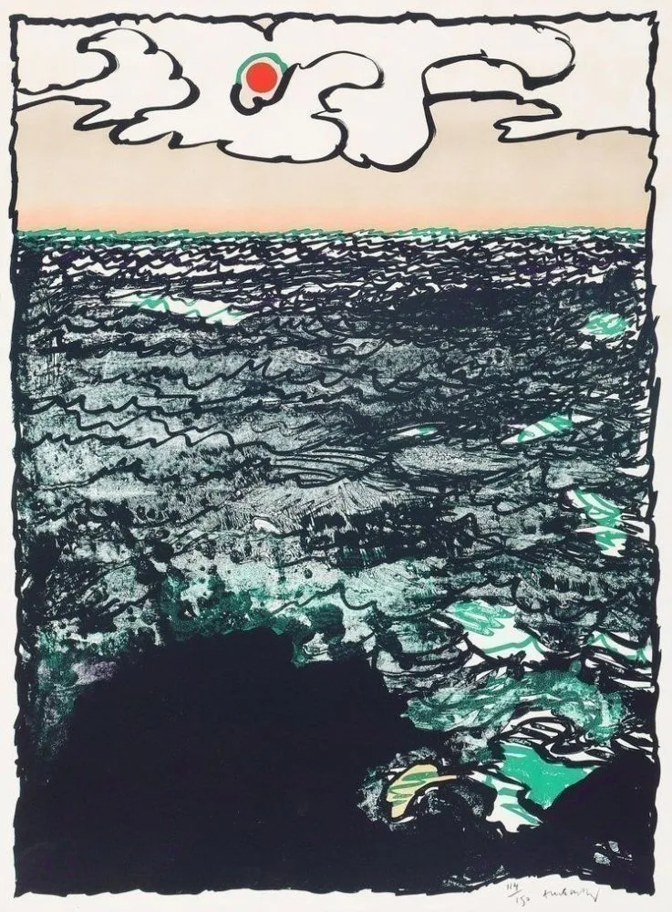 石版画 Alechinsky - Maree haute