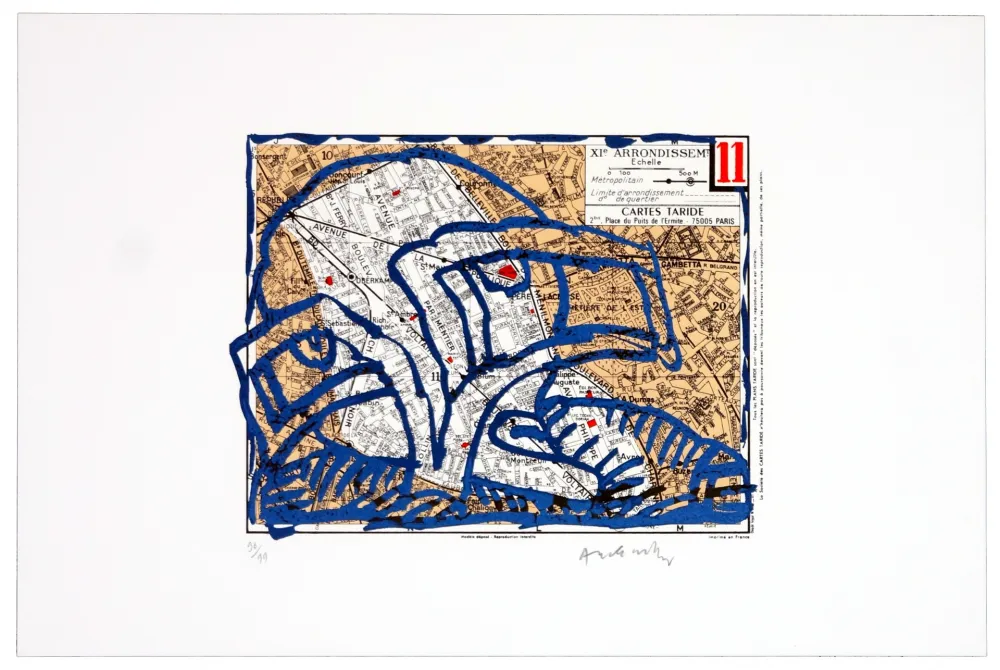 石版画 Alechinsky - Onzième arrondissement (Paris)