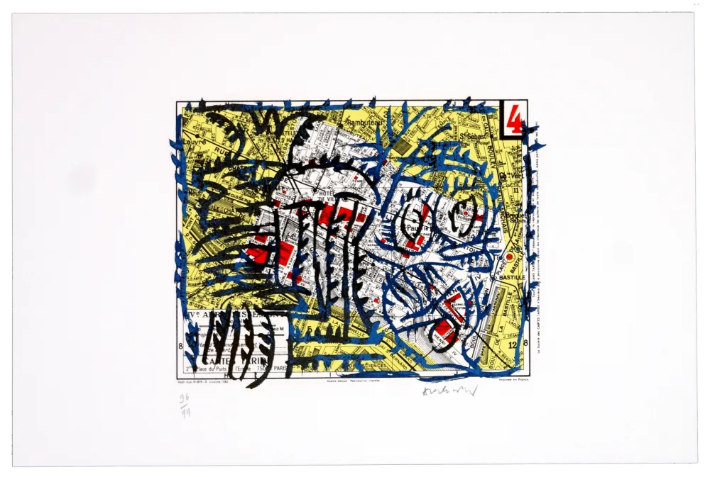 石版画 Alechinsky - Quatrième arrondissement (Paris)