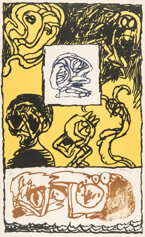 石版画 Alechinsky - Samuel Beckett