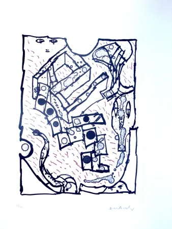 蚀刻飞尘法 Alechinsky - Sans Titre