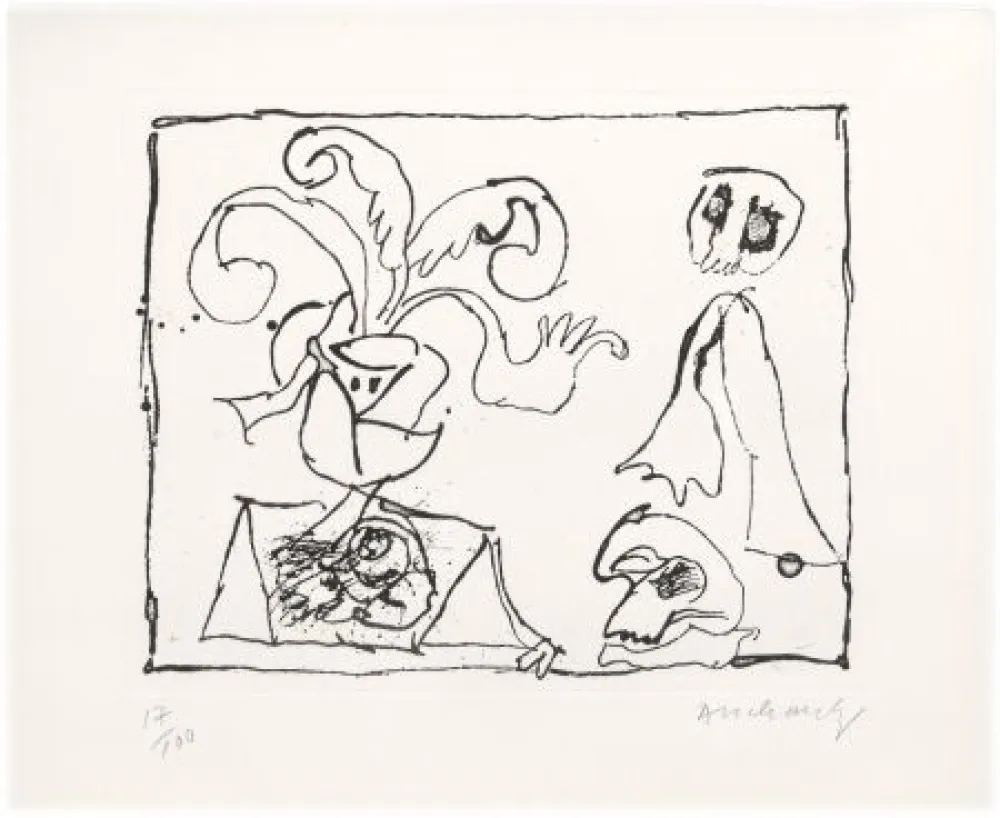 蚀刻版画 Alechinsky - Sans titre