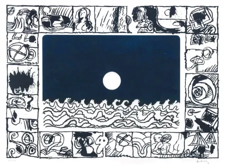 飞尘腐蚀法 Alechinsky - Soleil cou coupé