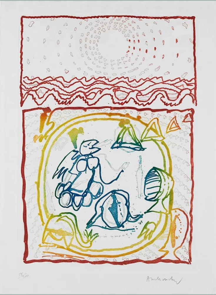 蚀刻版画 Alechinsky - Undersea