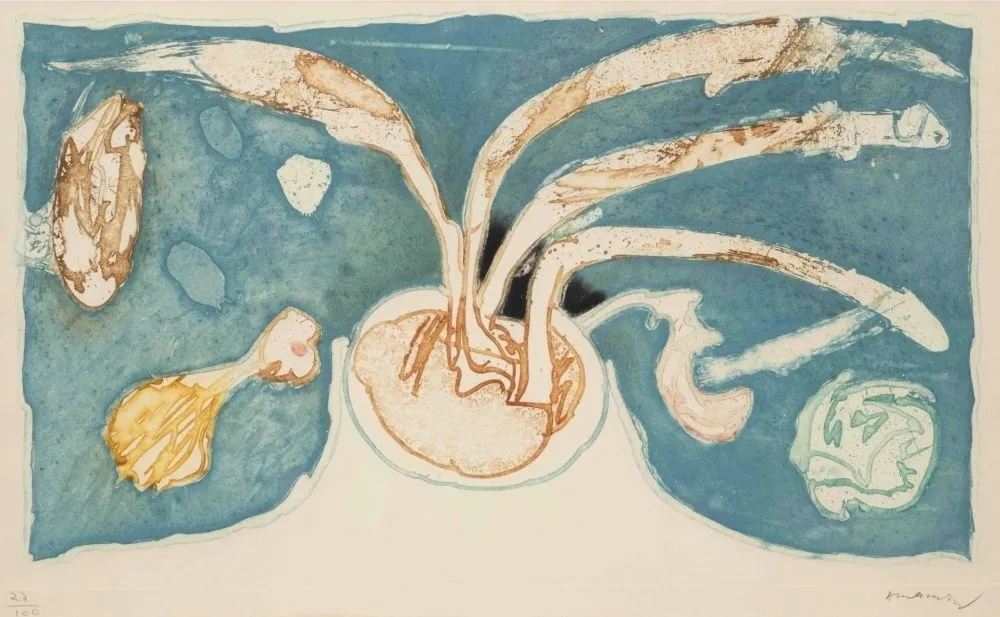 蚀刻飞尘法 Alechinsky - Volcan de nuit