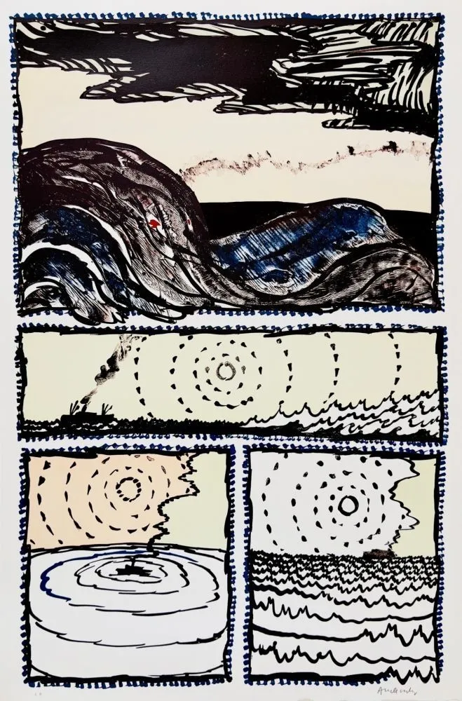 石版画 Alechinsky - Volturno II