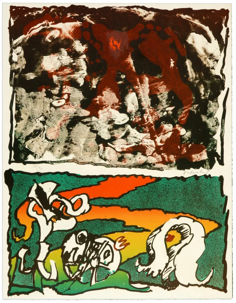 石版画 Alechinsky - Vulcanalogies II