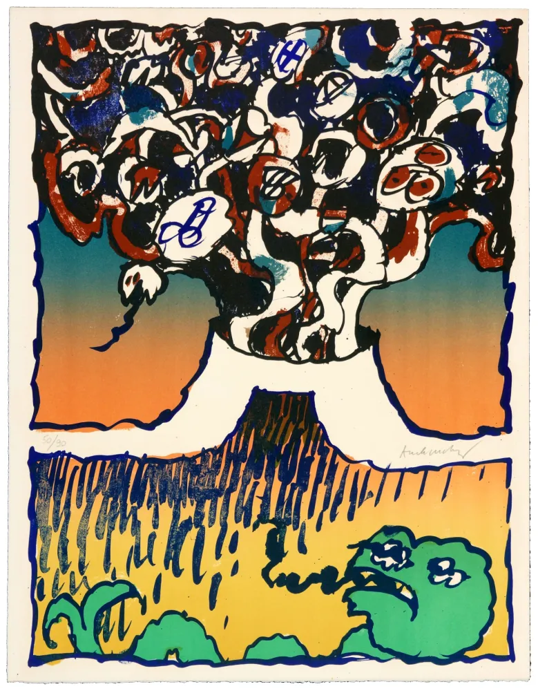 石版画 Alechinsky - Vulcanalogies III