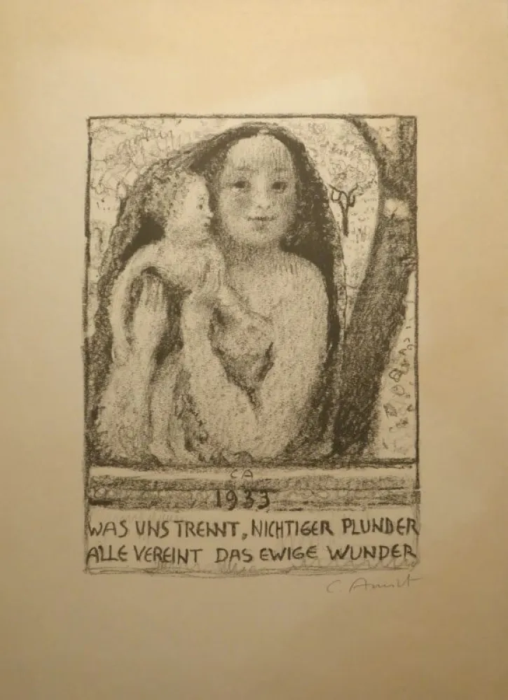 石版画 Amiet - Mutter und Kind