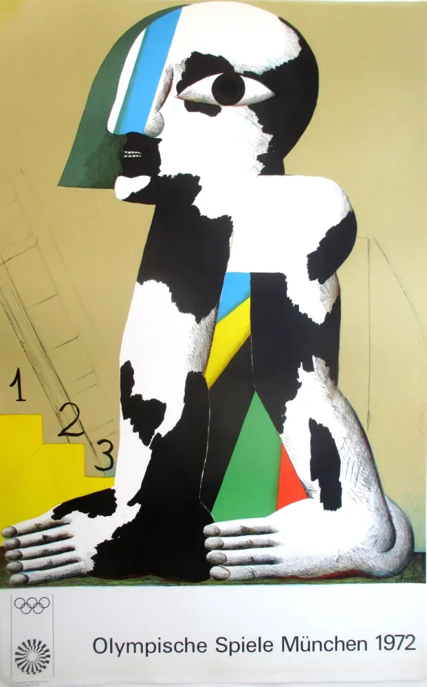 石版画 Antes - OL 1972- original colourlithograph