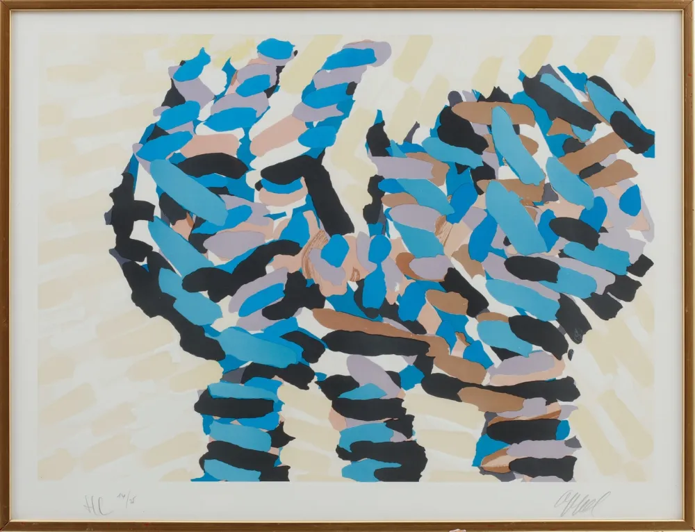 石版画 Appel - Happy Cat