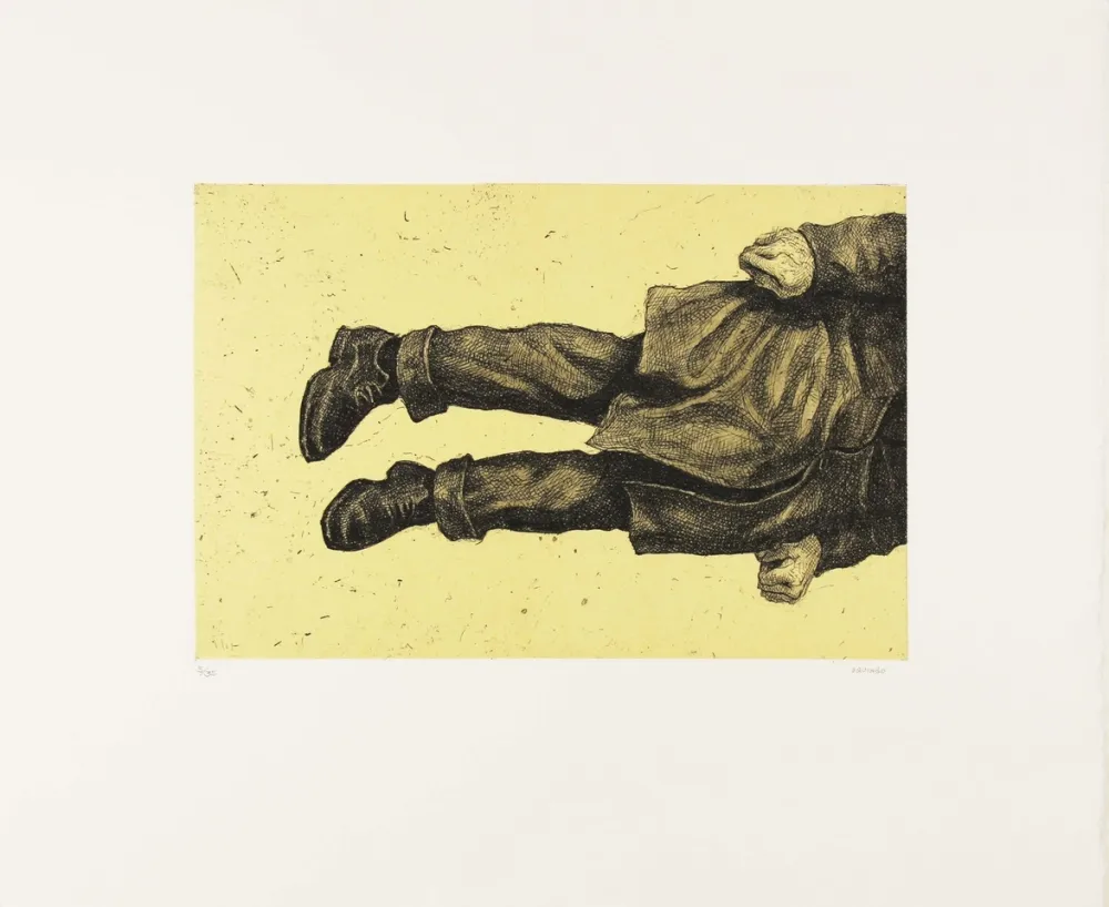 蚀刻版画 Aquindo - Homme en suspens