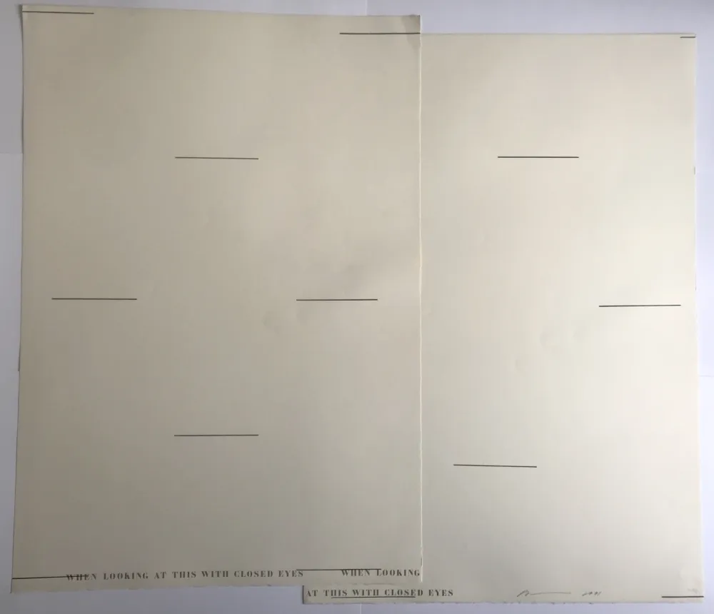 石版画 Arakawa - When looking at this with closed eyes