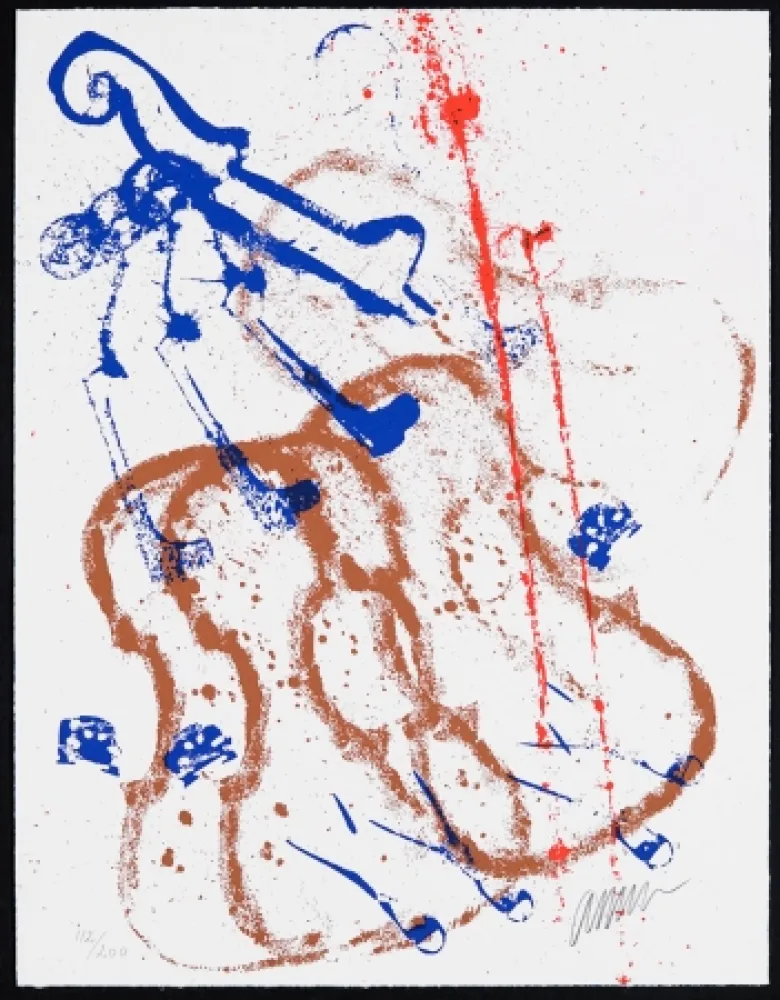 丝网印刷 Arman - Accords à cordes I