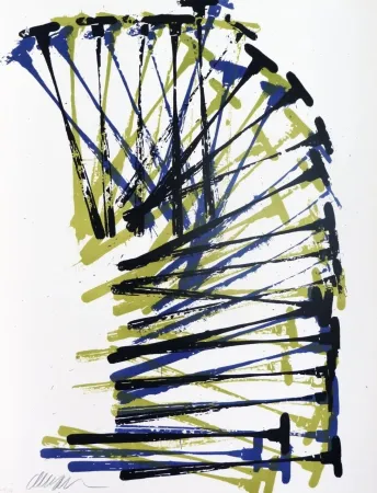 石版画 Arman - Aesculapius hammer