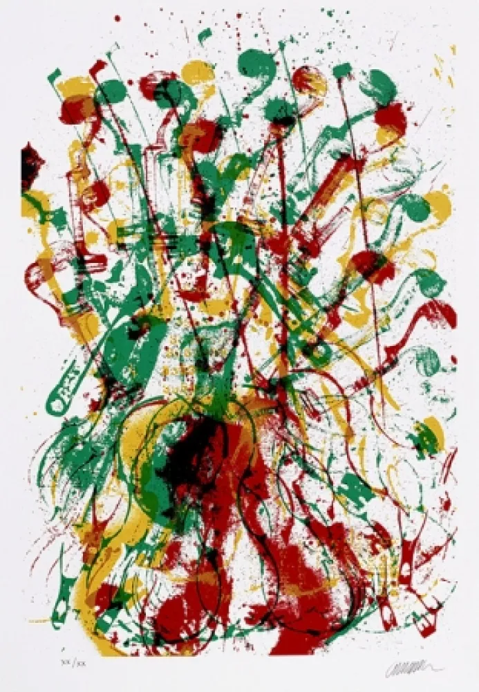 丝网印刷 Arman - Trio à cordes III