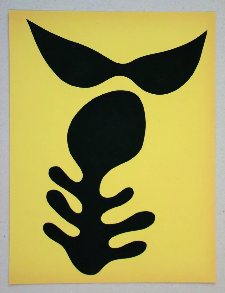 镂版印刷 Arp - Moustaches et Squelette