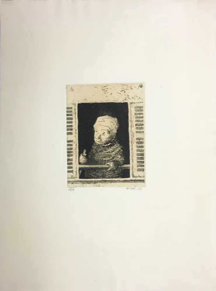 飞尘腐蚀法 Avati - Femme de ménage à la fenêtre (1951)