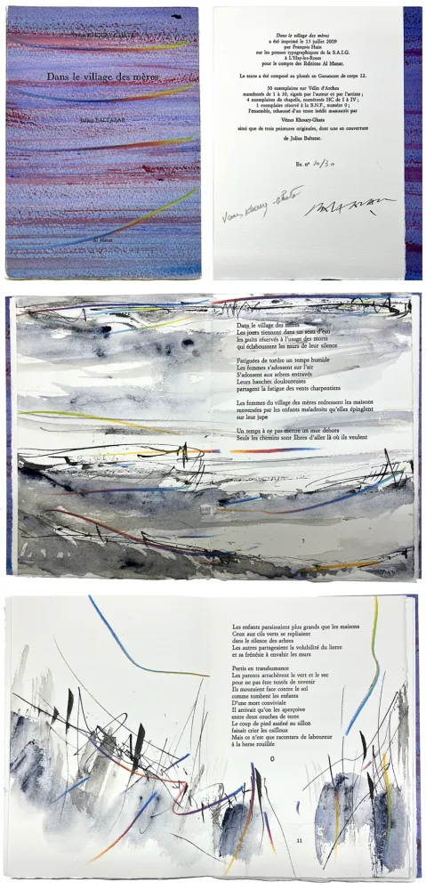 插图书 Baltazar - DANS LE VILLAGE DES MÈRES. Trois peintures originales (2009)