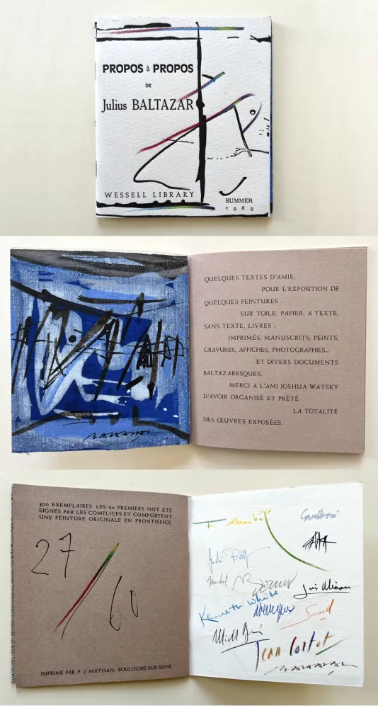 单版画 Baltazar - PROPOS à PROPOS de Julius BALTAZAR (Avec une peinture originale sur toile‎)