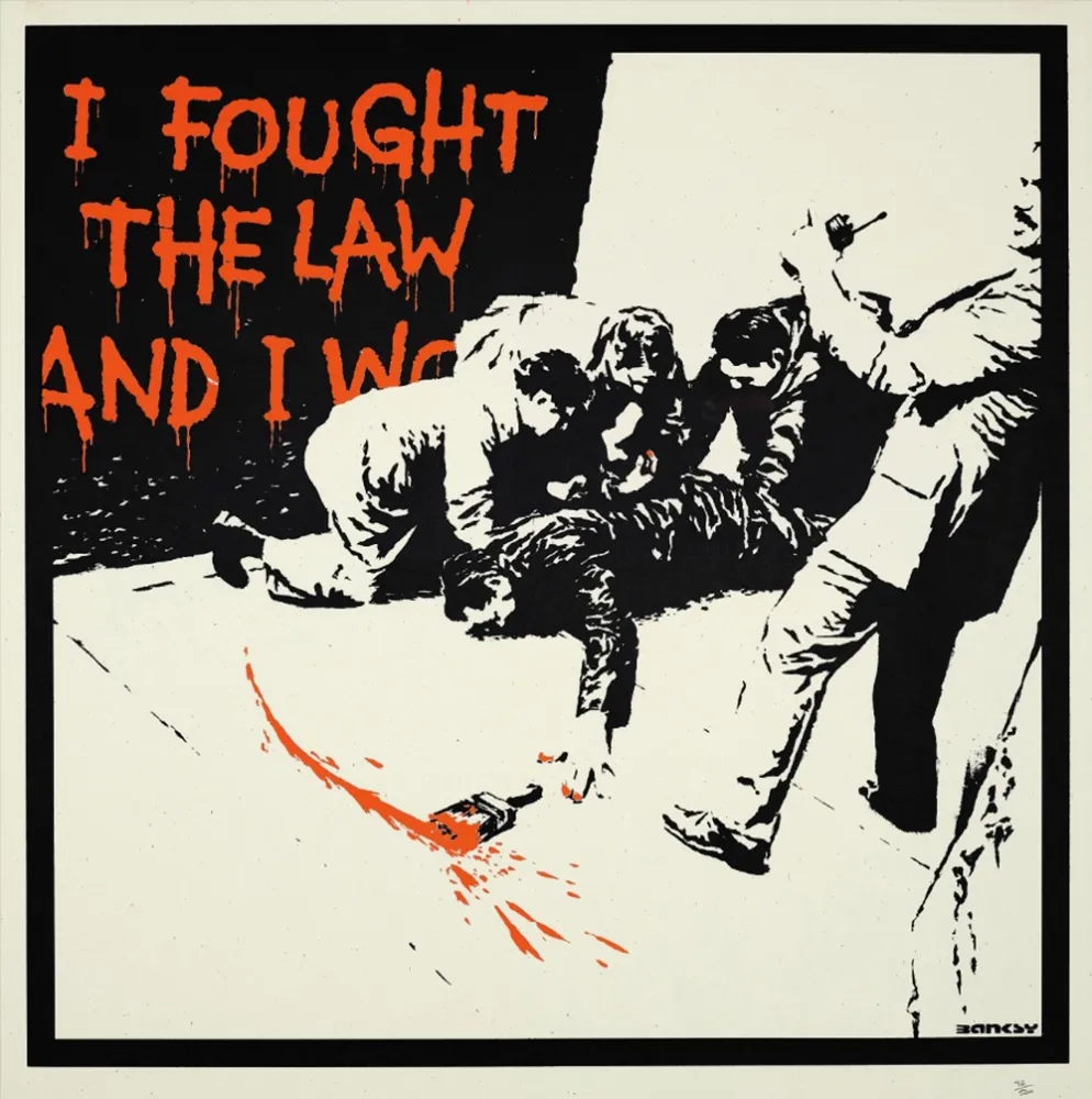 丝网印刷 Banksy - I FOUGHT THE LAW