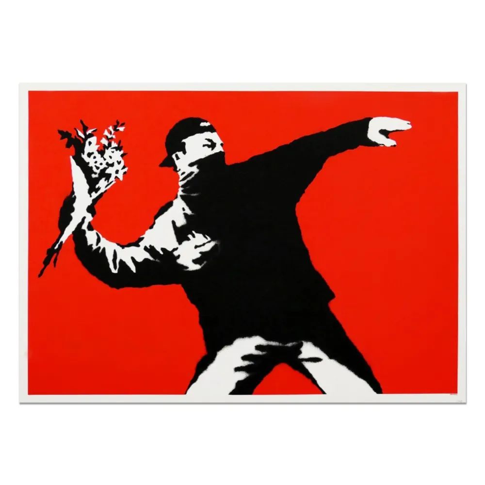 丝网印刷 Banksy - Love is in the Air