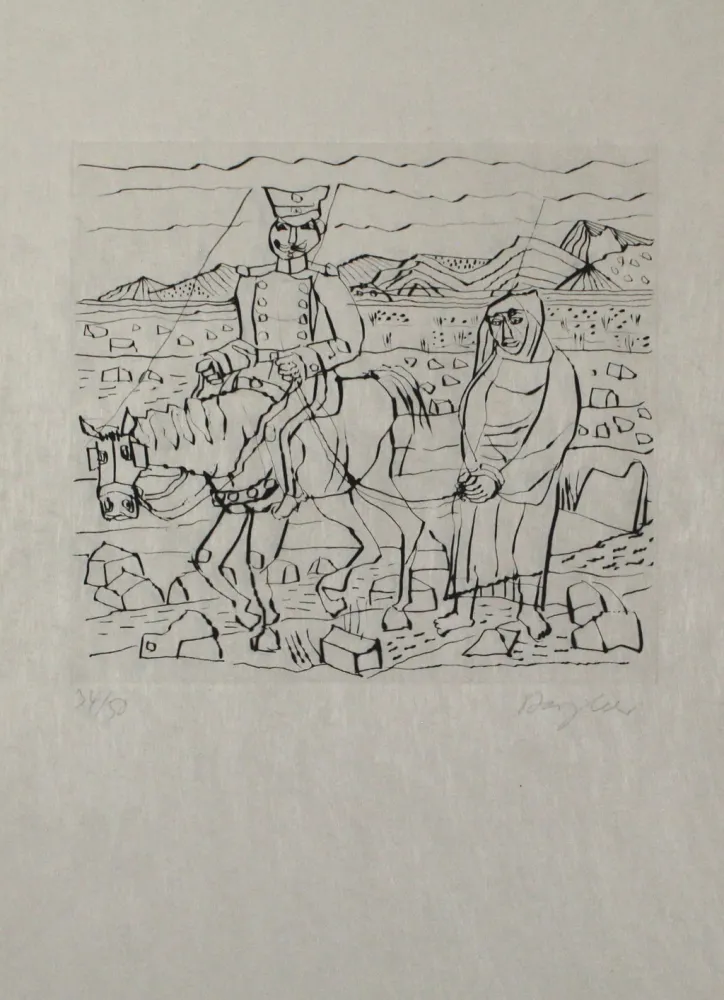 版画 Bargheer - Der Gast