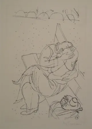 蚀刻版画 Barraud - Les Amoureux