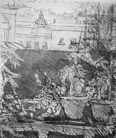 蚀刻版画 Bartolini - Altana romana