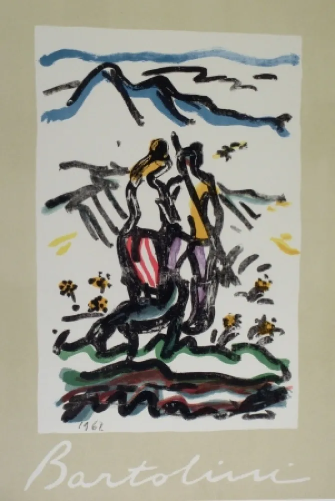 石版画 Bartolini - Cacciatore felice