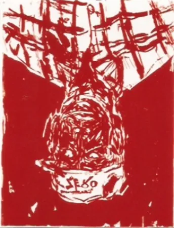 木刻 Baselitz - Zero for the painter