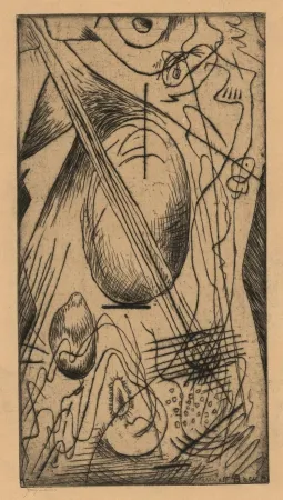 干刻版画 Bauer - Abstract composition N. 18