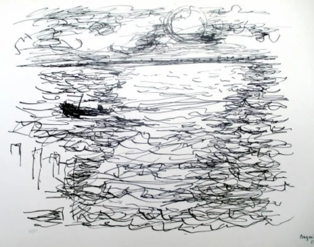 石版画 Bazaine - Lever du soleil