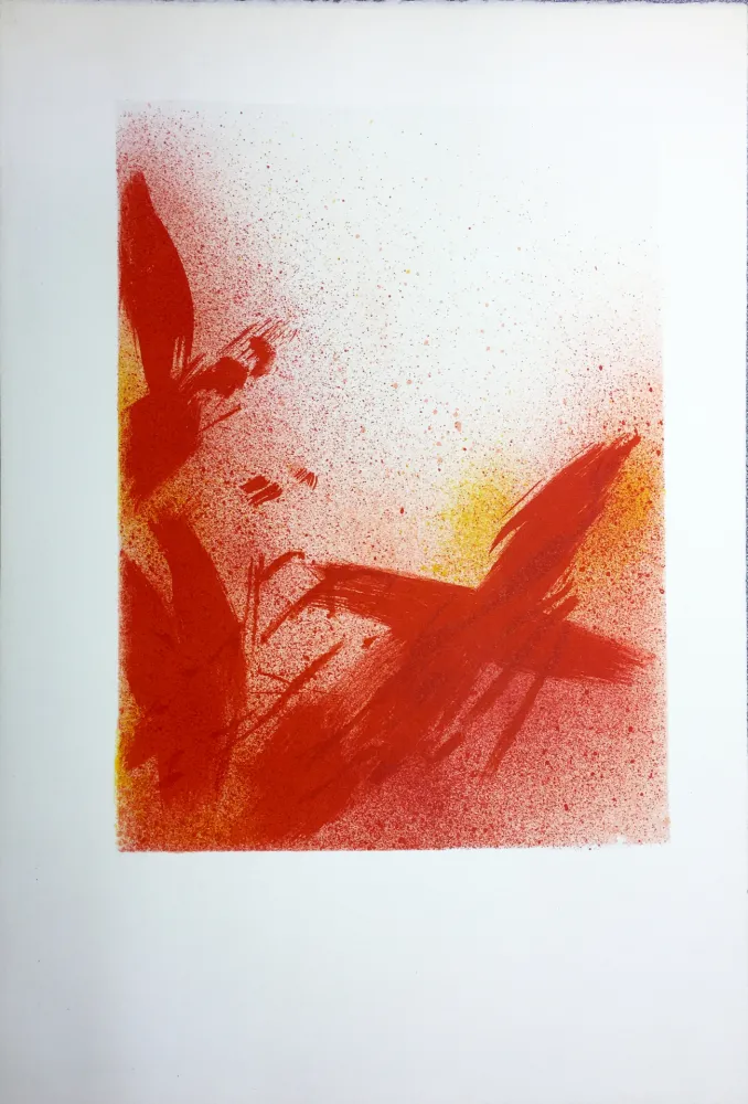 石版画 Bazaine - MONOGRAPHIE EN ROUGE (1975) sur vélin d'Arches.