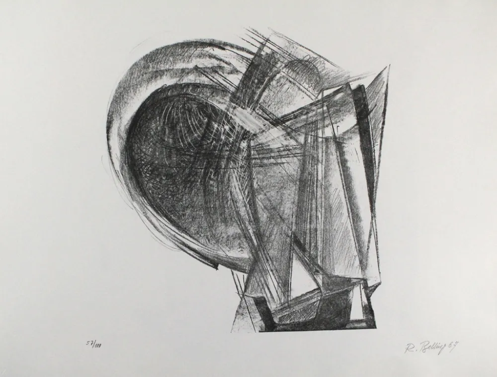 石版画 Belling - Entwurf für Metallplatten und Draht II 