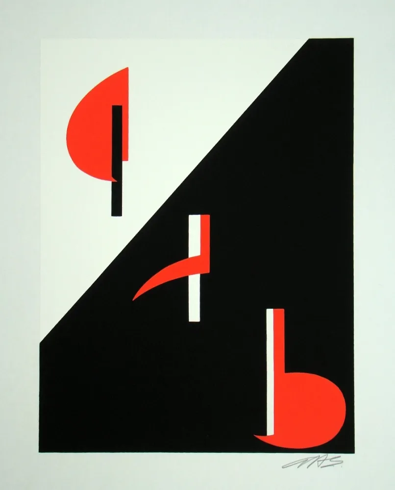 丝网印刷 Béöthy Steiner - Composition, 1972