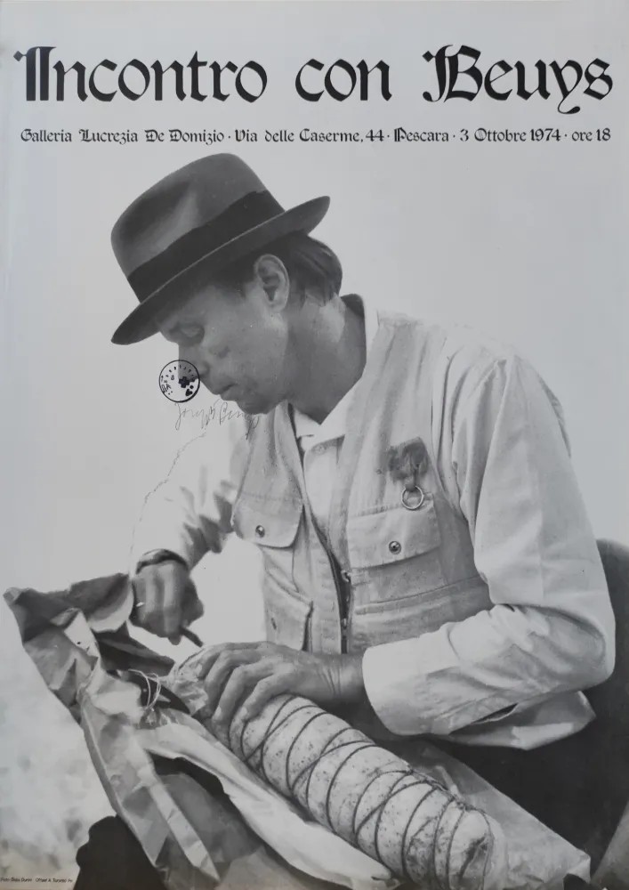 胶版印刷 Beuys - „Incontro con Beuys“, 1974.