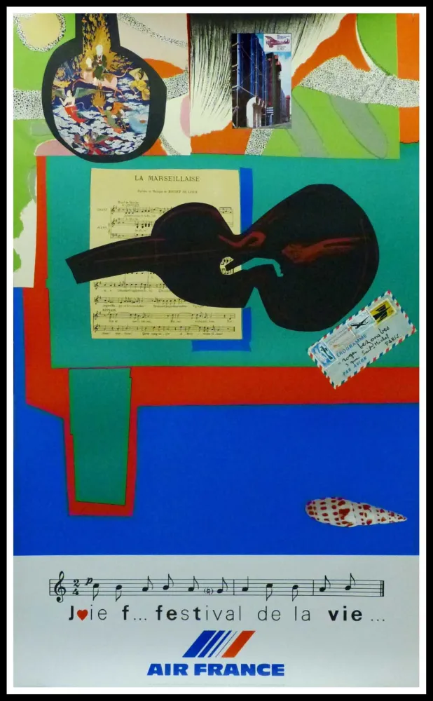 胶版印刷 Bezombes - AIR FRANCE JOIE FESTIVAL DE LA VIE