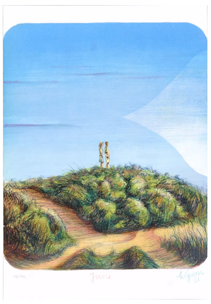 石版画 Bigum - June