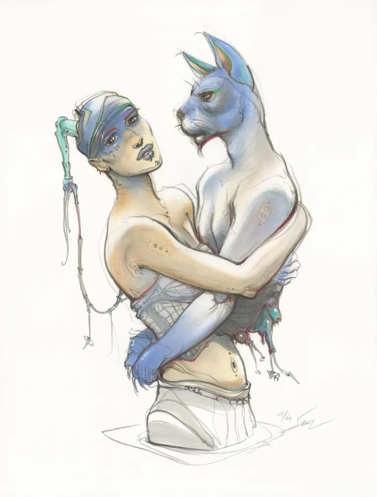 石版画 Bilal - Transhumans 1