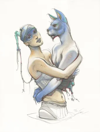 石版画 Bilal - Transhumans 1